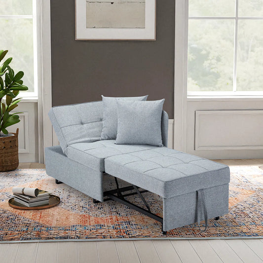 70" Upholstered Convertible Sleeper Sofa, Bed, Recliner For Living Rooms