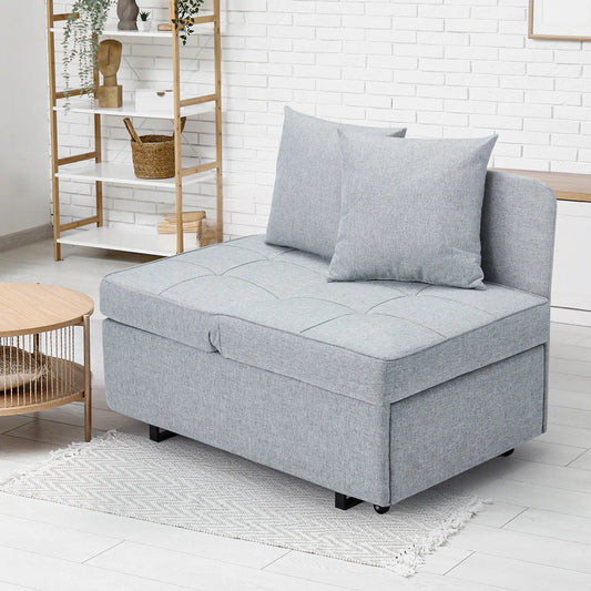 70" Upholstered Convertible Sleeper Sofa, Bed, Recliner For Living Rooms