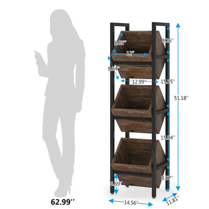 Mitsuko 14.57'' W Metal Storage Rack